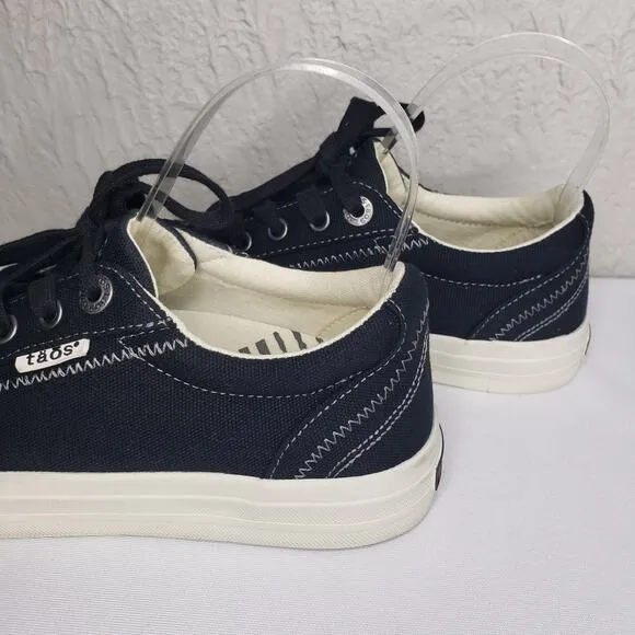Taos Plim Soul Sneaker Womens Size 8 Black Canvas Low Comfy Walking Shoes