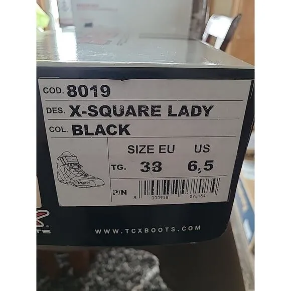 TCX 8019 WMS 6.5 X-Square Lady Motorcyle Boots #B15-010 Black Suede EU 38