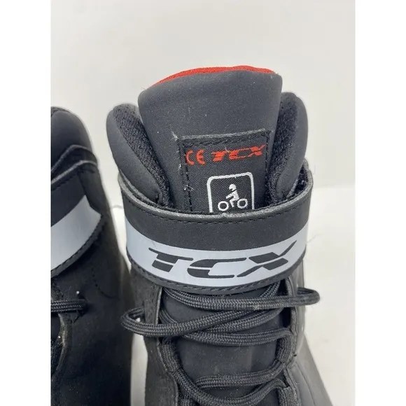 TCX Mens Blaze Motorcycle Ankle Boots Size 43 Men 9 Touring Lace Up Racing Black