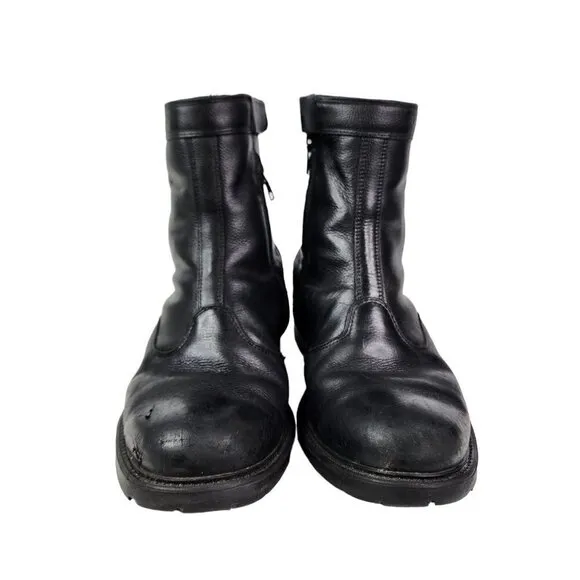 TCX  WP Motorcycle Boots Zip Up Ankle Men's USA Size 12 Black Waterproof 10