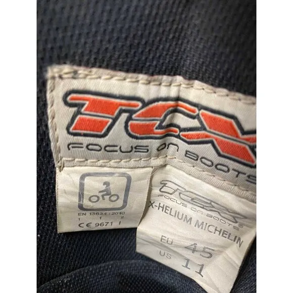 TCX X-Helium Michelin Black Motorcycle Boots Mens 11