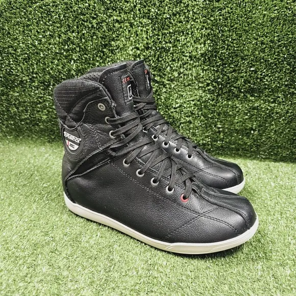 TCX X-RAP WP Waterproof Black Leather Ankle Motorcycle Riding Boots Mens 8