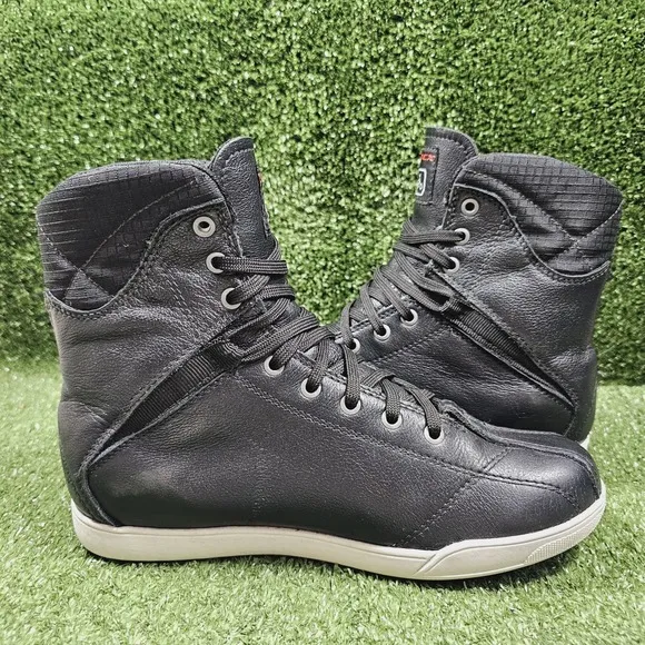TCX X-RAP WP Waterproof Black Leather Ankle Motorcycle Riding Boots Mens 8