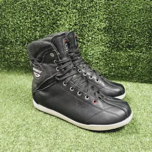 TCX X-RAP WP Waterproof Black Leather Ankle Motorcycle Riding Boots Mens 8