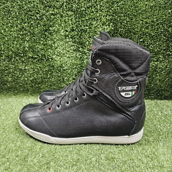 TCX X-RAP WP Waterproof Black Leather Ankle Motorcycle Riding Boots Mens 8