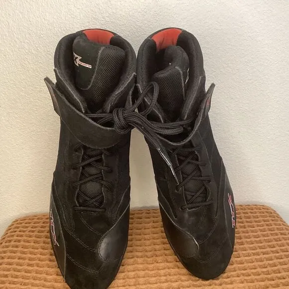 TCX X2 X-Square Size EU 48 US 13 Motorcycle Moto‎ Boots Shoes Black Suede Strap
