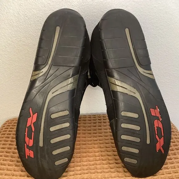TCX X2 X-Square Size EU 48 US 13 Motorcycle Moto‎ Boots Shoes Black Suede Strap