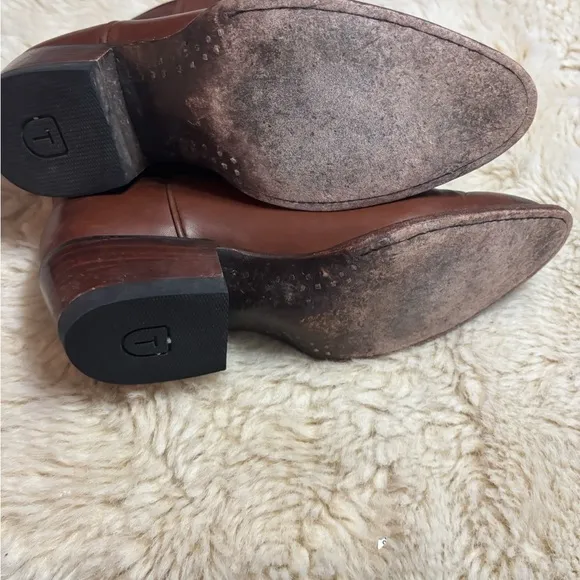 Tecovas Brown Cowgirl Western Boots Ankle Style
