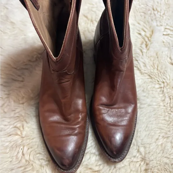 Tecovas Brown Cowgirl Western Boots Ankle Style