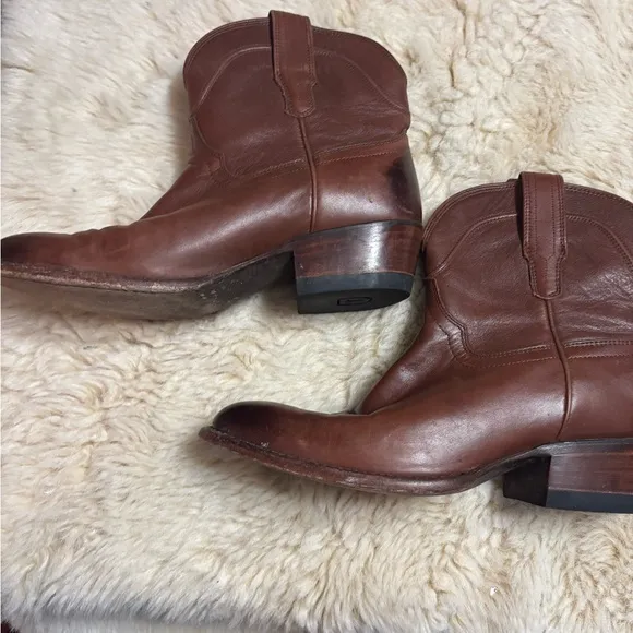 Tecovas Brown Cowgirl Western Boots Ankle Style