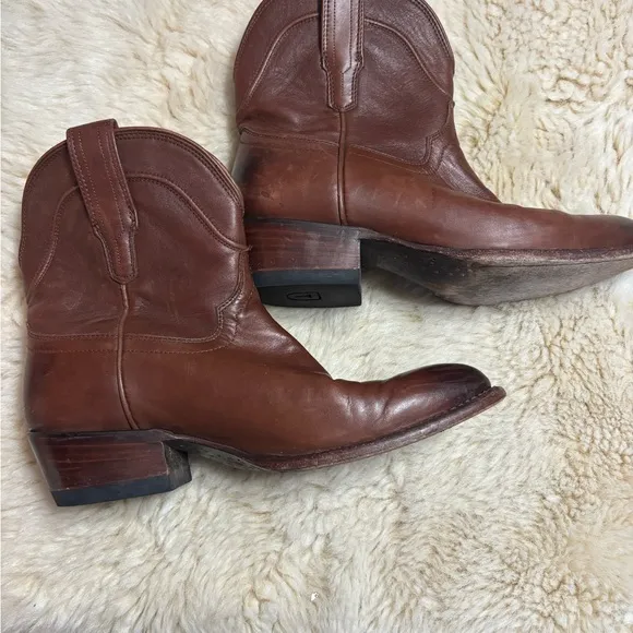 Tecovas Brown Cowgirl Western Boots Ankle Style