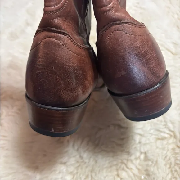 Tecovas Brown Cowgirl Western Boots Ankle Style