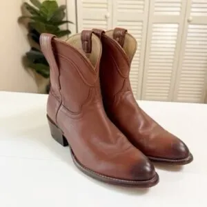 Tecovas Brown Cowgirl Western Boots Ankle Style