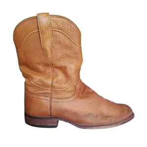 Tecovas Handmade In Mexico Classic Genuine Tan Leather Cowboy Boots Sz 10.5 EE.