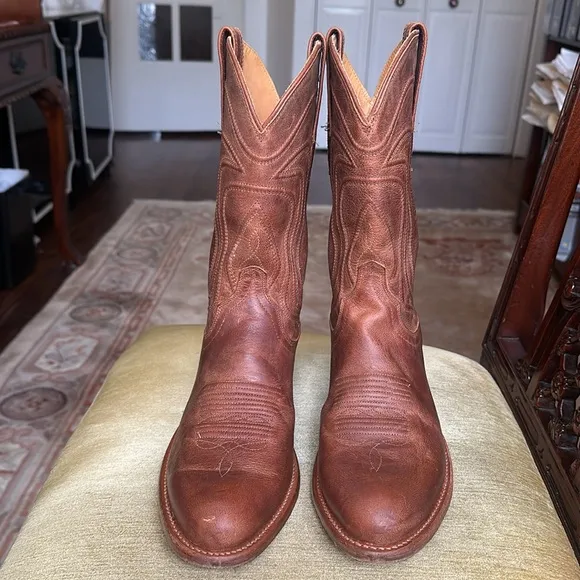 Tecovas Men's The Cartwright Western Cowboy Boot Light Brown Leather Size 8.5 D