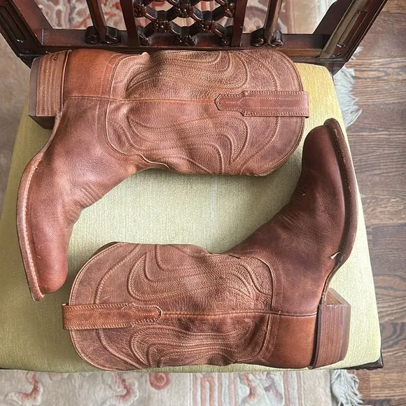 Tecovas Men's The Cartwright Western Cowboy Boot Light Brown Leather Size 8.5 D