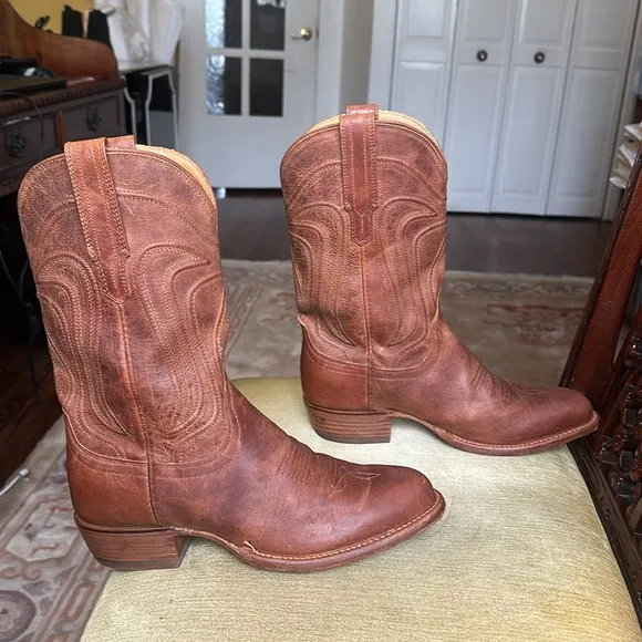 Tecovas Men's The Cartwright Western Cowboy Boot Light Brown Leather Size 8.5 D
