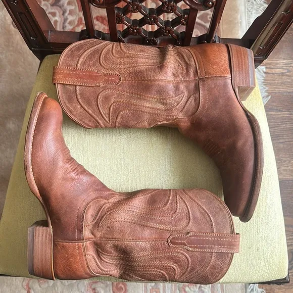 Tecovas Men's The Cartwright Western Cowboy Boot Light Brown Leather Size 8.5 D