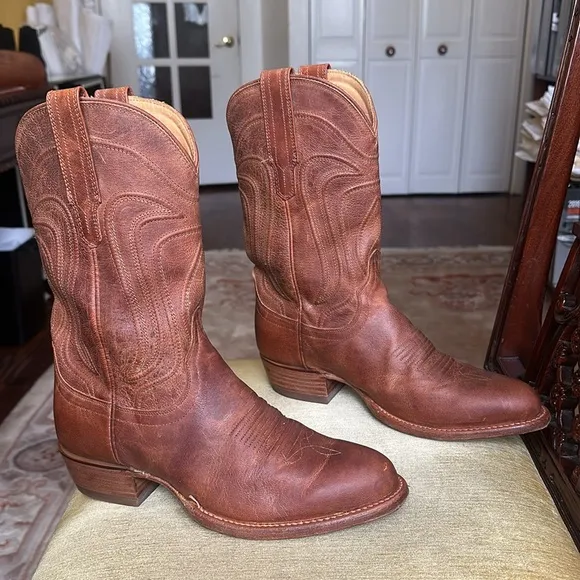 Tecovas Men's The Cartwright Western Cowboy Boot Light Brown Leather Size 8.5 D