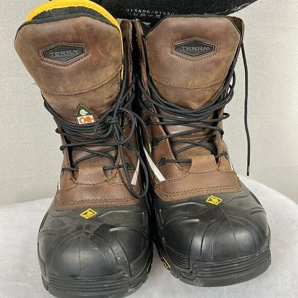Terra Crossbow Mens Cold Weather Boots Composite Toe Winter Work Boots Size‎ 9