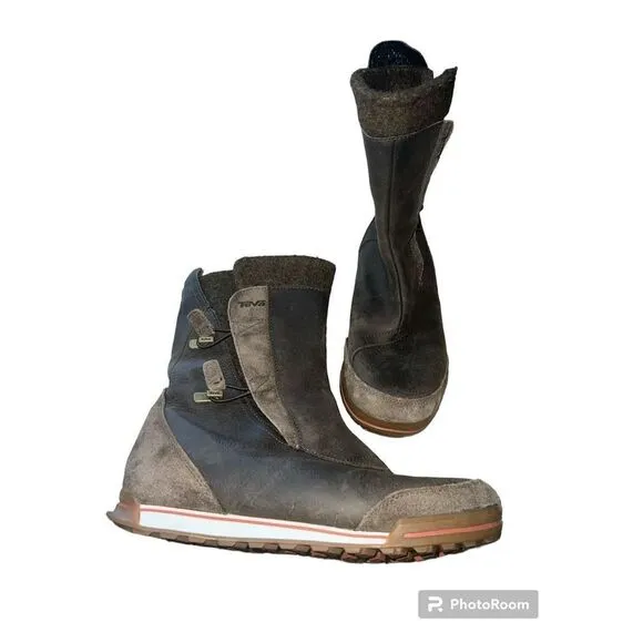 ✨TEVA HALEY WATERPROOF BOOTS SHOES SZ 8.5  LEATHER✨