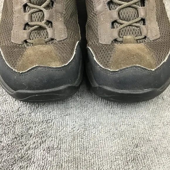 Teva Kimtah Shoes Mens 9 Brown Leather Mesh Lace Up Low Top Hiking Sneakers