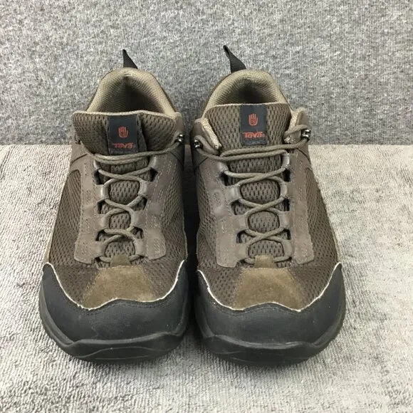 Teva Kimtah Shoes Mens 9 Brown Leather Mesh Lace Up Low Top Hiking Sneakers