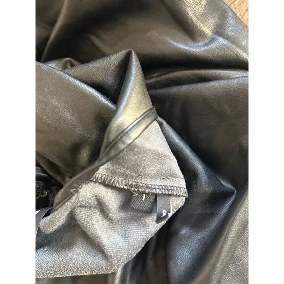 The Kooples Short Faux Leather Dress Black Womens Size 1 Small