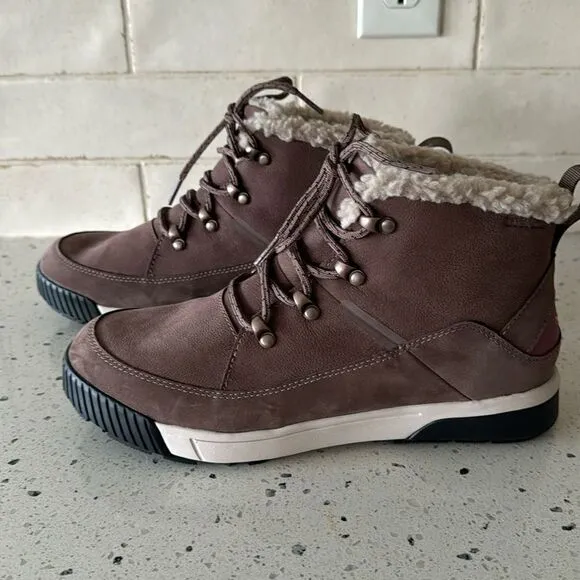 THE NORTH FACE Sierra Leather Mid Lace Waterproof Boots Performance Shoes Sz 9.5