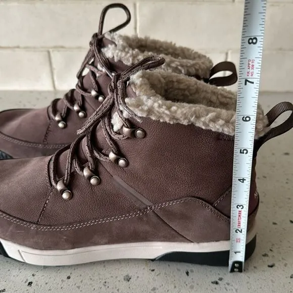 THE NORTH FACE Sierra Leather Mid Lace Waterproof Boots Performance Shoes Sz 9.5