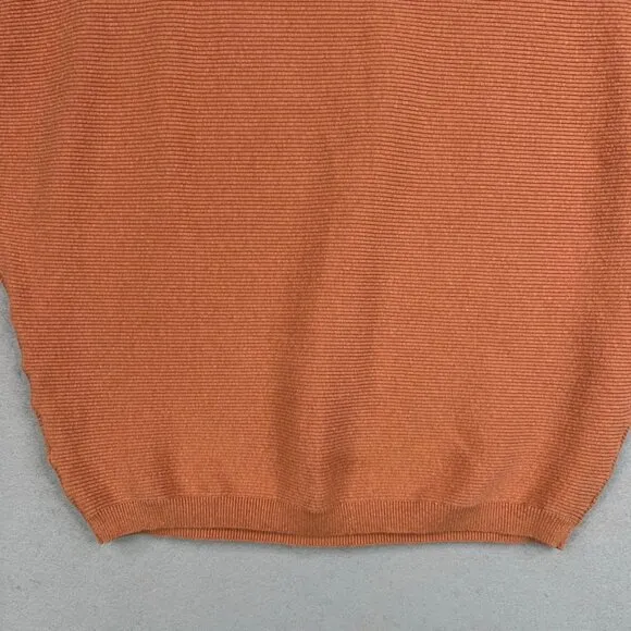 The Reset R Label Sweater Wommen Small Medium Linen Ribbed Short Sleeve Pullover