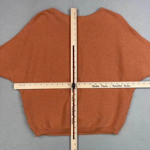 The Reset R Label Sweater Wommen Small Medium Linen Ribbed Short Sleeve Pullover