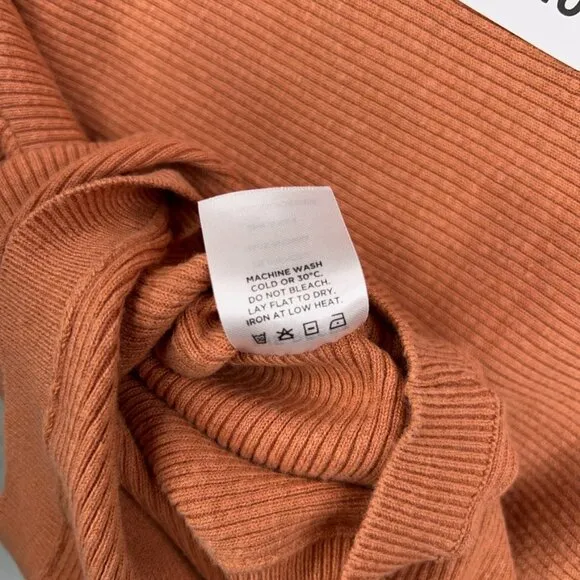 The Reset R Label Sweater Wommen Small Medium Linen Ribbed Short Sleeve Pullover