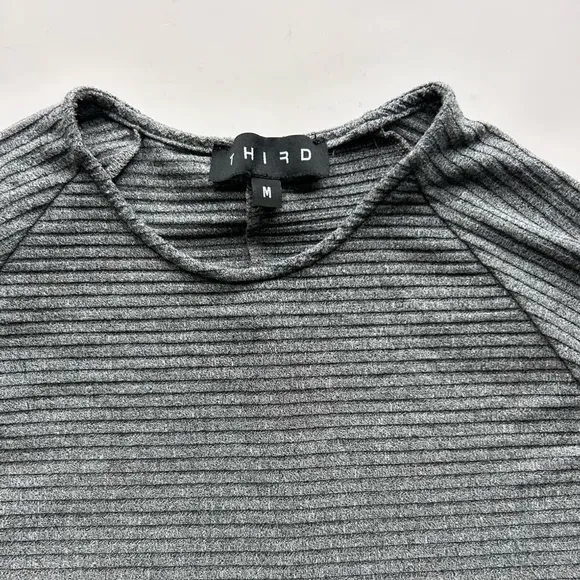 third form ribbed dress long sleeve midi batman sleeve Gray Knit jersey medium