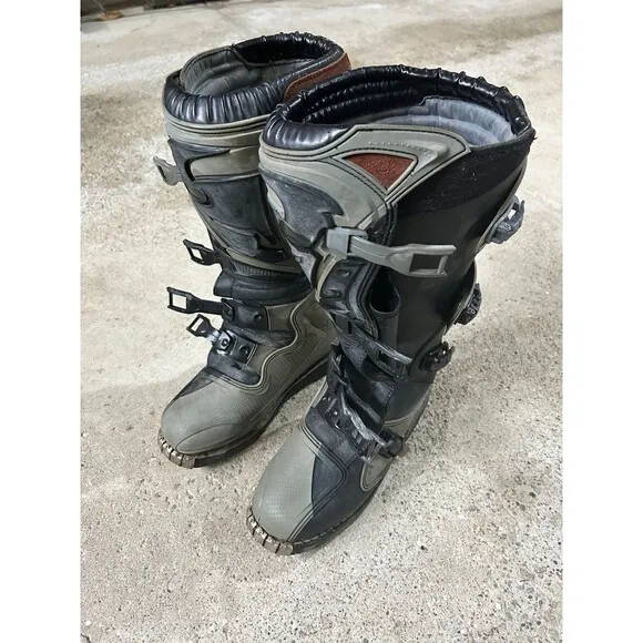 THOR Quadrant Boots Motocross Motorcycle Quad Black/Green SIZE 10