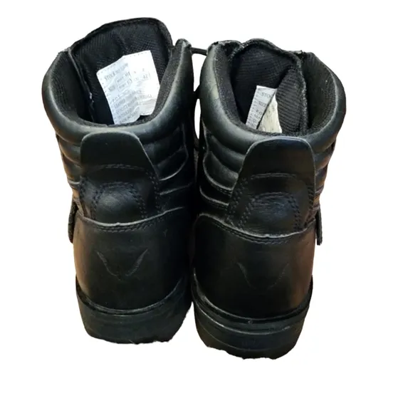 Thorogood Black Leather Motorcycle Riding Biker Boots Unisex Wm Sz 11 Mens Sz 9