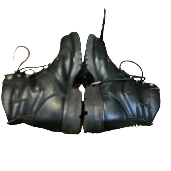 Thorogood Black Leather Motorcycle Riding Biker Boots Unisex Wm Sz 11 Mens Sz 9