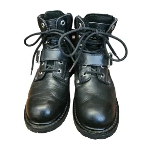 Thorogood Black Leather Motorcycle Riding Biker Boots Unisex Wm Sz 11 Mens Sz 9