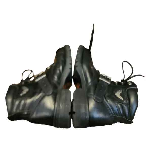 Thorogood Black Leather Motorcycle Riding Biker Boots Unisex Wm Sz 11 Mens Sz 9