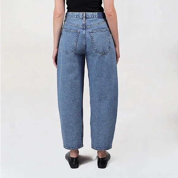 ÉTICA IRIS BARREL LEG JEANS HIGH WAISTED WESTERN Medium Wash Blue Fistral 28