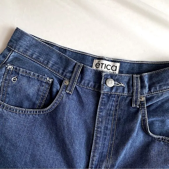 ÉTICA IRIS BARREL LEG JEANS HIGH WAISTED WESTERN Medium Wash Blue Fistral 28