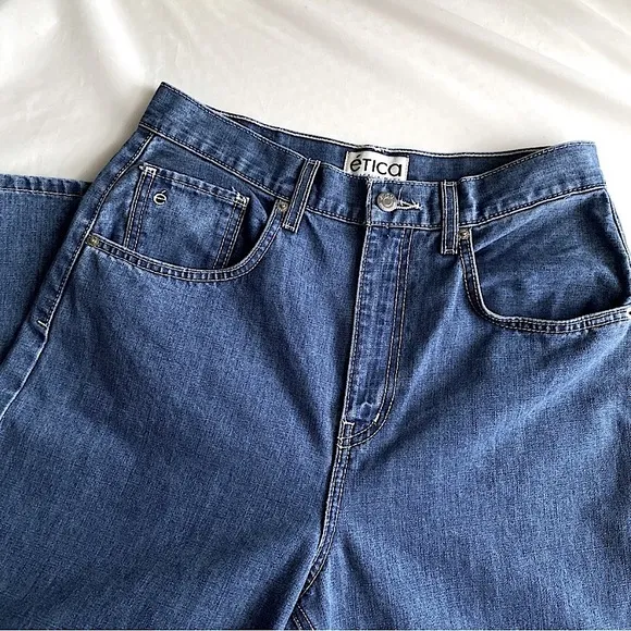 ÉTICA IRIS BARREL LEG JEANS HIGH WAISTED WESTERN Medium Wash Blue Fistral 28