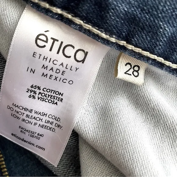 ÉTICA IRIS BARREL LEG JEANS HIGH WAISTED WESTERN Medium Wash Blue Fistral 28
