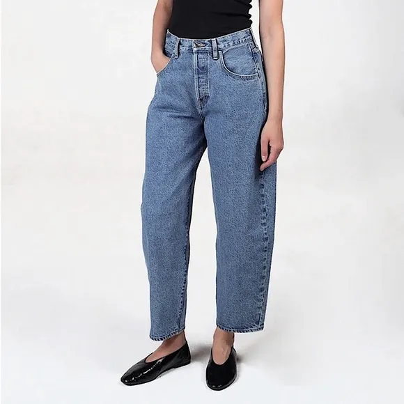 ÉTICA IRIS BARREL LEG JEANS HIGH WAISTED WESTERN Medium Wash Blue Fistral 28