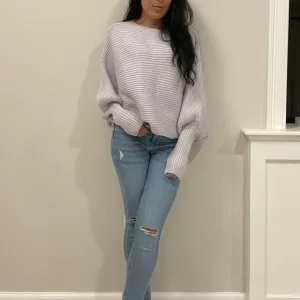 Tiffany Bateau Sweater - Lavender Purple