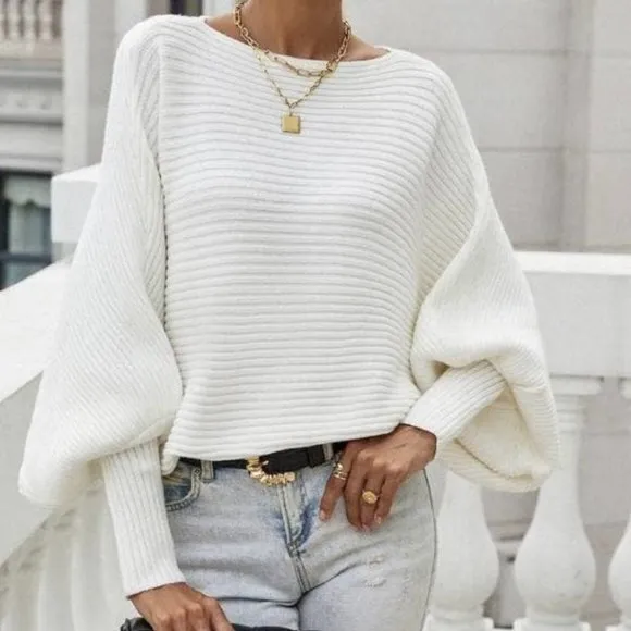 Tiffany Bateau Sweater - Lavender Purple