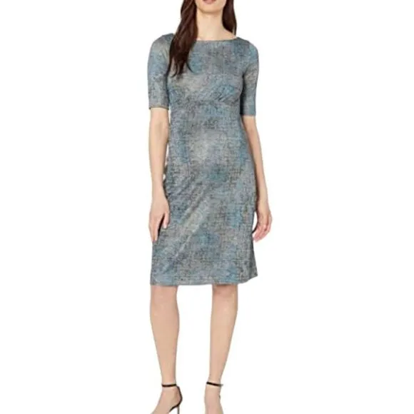 Tiffany Rose Anna Maternity Shift Dress Bronze Blue XL 14 16 New NWT Baby Shower
