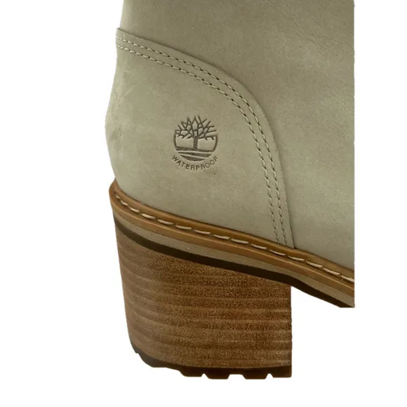 Timberland High Waterproof Mid Hiker Light Beige Nubuck Size 8.5 NWOT Boots