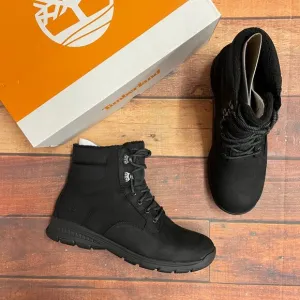 Timberland Men's Norton Ledge Black Nubuck Warm Lined Waterproof Boots