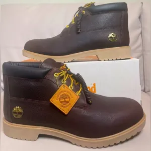 Timberland Newman Mid Lace Waterproof Dark Brown Boots Full Grain Men’s Size 13